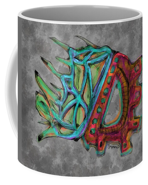 Viruses Coffee Mug featuring the digital art Clash of the virus titans by Ljev Rjadcenko