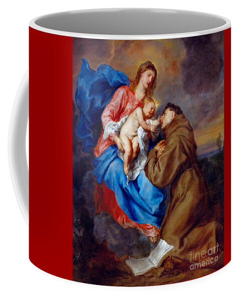 Vision Of St. Antony Of Padua Coffee Mug featuring the painting Vision of St. Antony of Padua by Sir Anthony van Dyck