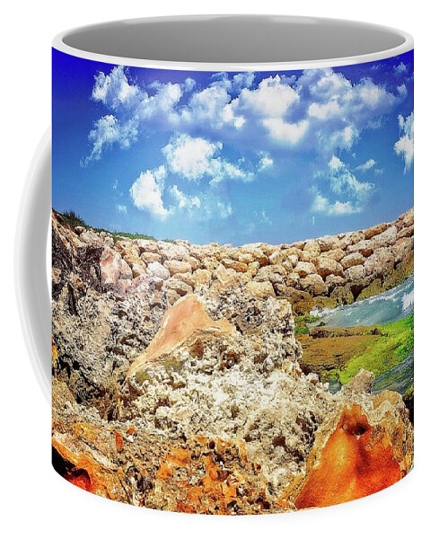 Sea Coffee Mug featuring the digital art Vivid Ocean by Michelle Liebenberg