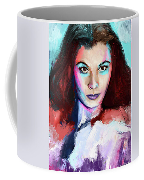 Vivien Leigh Coffee Mug featuring the painting Vivien Leigh painting by Stars on Art