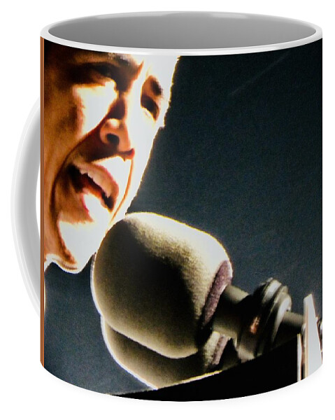 Barrack Obama Coffee Mug featuring the photograph Welcome to America by Kerry Obrist