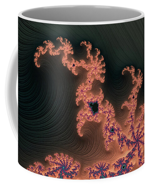 Abstract Coffee Mug featuring the digital art Volcanic Flow by Manpreet Sokhi