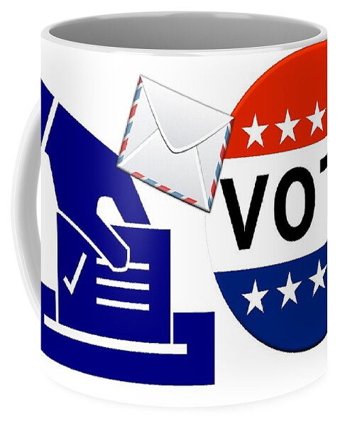 Vote Coffee Mug featuring the drawing Vote by Nancy Ayanna Wyatt