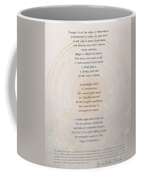 Voyager Coffee Mug featuring the digital art Voyager, Valentine's Day, 1990 by Jennifer Preston