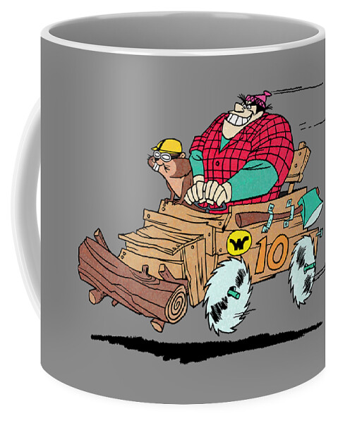 Wacky Races Buzz Wagon with Lumberjack and Beaver Characters Coffee Mug by  Glen Evans - Pixels