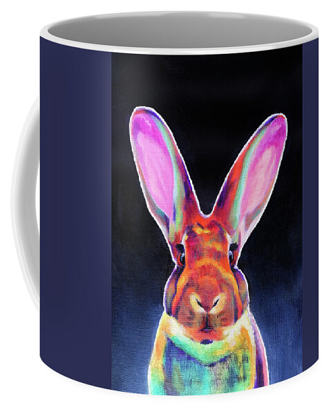 Rabbit Coffee Mug featuring the painting Waffles by DawgPainter