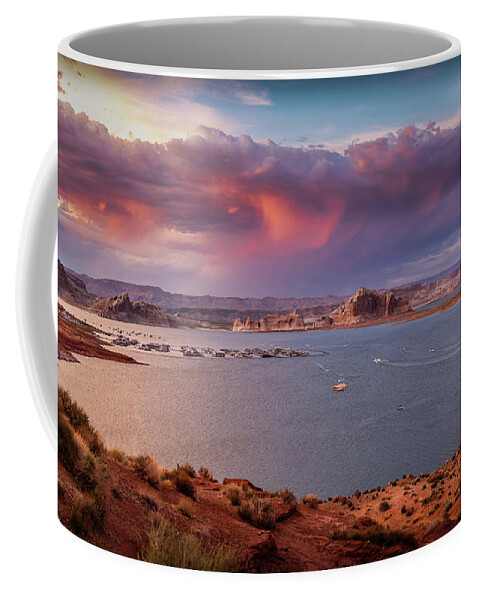 Sunset Coffee Mug featuring the photograph Wahweap Bay Sunset by Bradley Morris