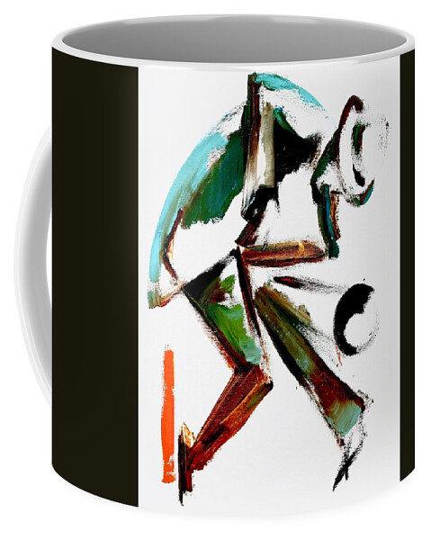 Saxophone Coffee Mug featuring the painting Wail / process one by Martel Chapman