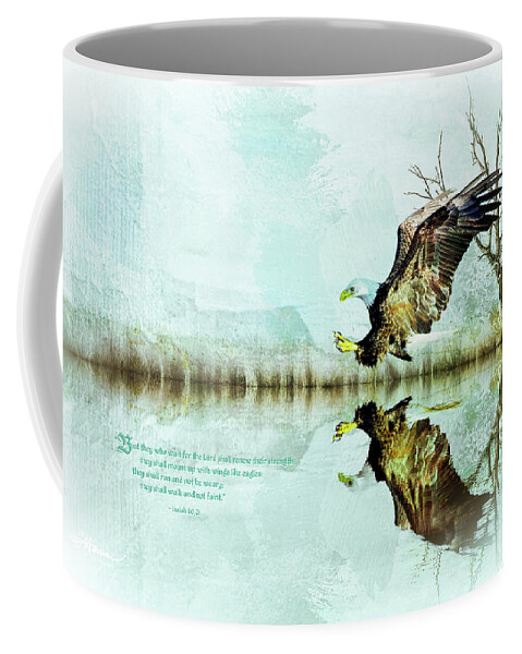 Isaiah 40:31 Coffee Mug featuring the digital art Wait Upon the Lord by Cindy Collier Harris