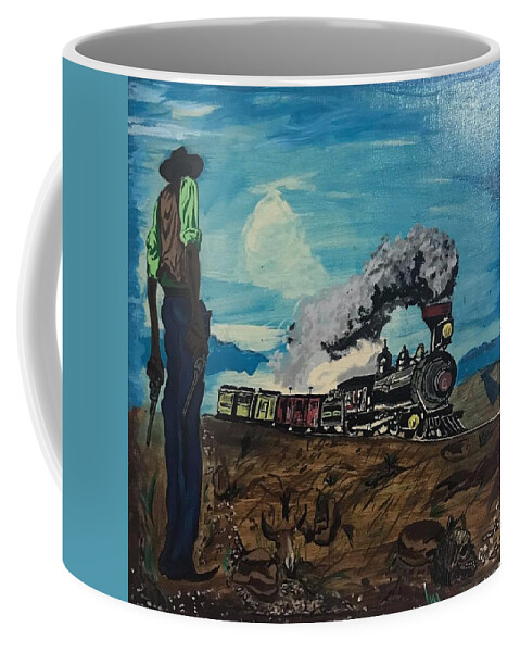  Coffee Mug featuring the painting Waitin in the Cut by Charles Young