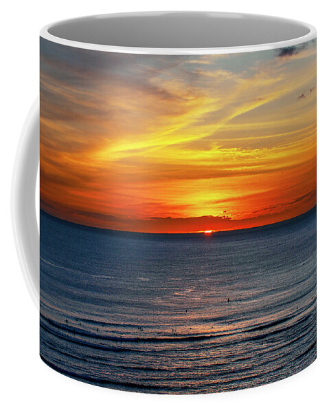 Sunset Coffee Mug featuring the photograph Waiting on the Set by Anthony Jones