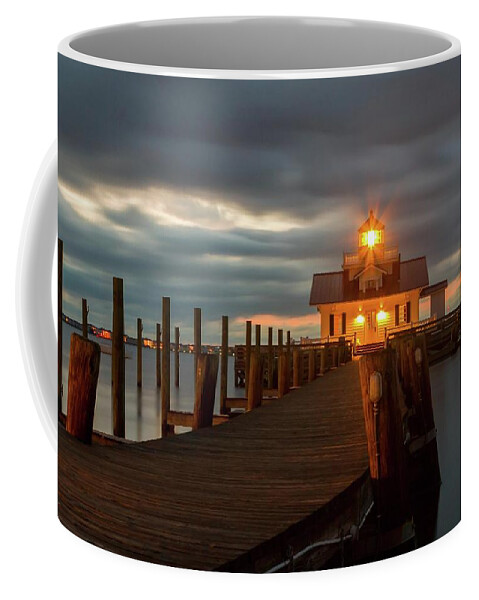 Architecture Coffee Mug featuring the photograph Walk to Roanoke Marshes Lighthouse by Liza Eckardt