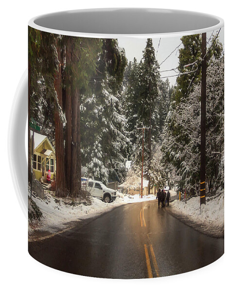 Snow Coffee Mug featuring the photograph Walking in a Winter Wonderland BL by Alison Frank