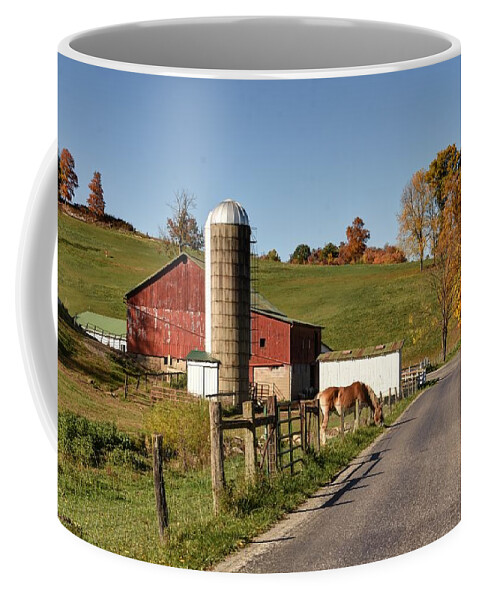 Fall Coffee Mug featuring the photograph Walnut Creek Farm by Ann Bridges