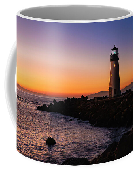 Walton Lighthouse Coffee Mug featuring the photograph Walton Lighthouse Santa Cruz by Gary Geddes
