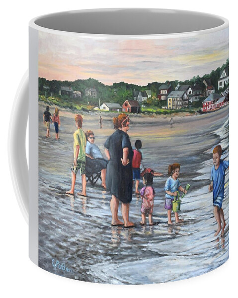 Gloucester Coffee Mug featuring the painting Warm Evening At Good Harbor Beach by Eileen Patten Oliver