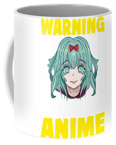 Warning May Start Talking about Anime White 15oz Large Mug Cup