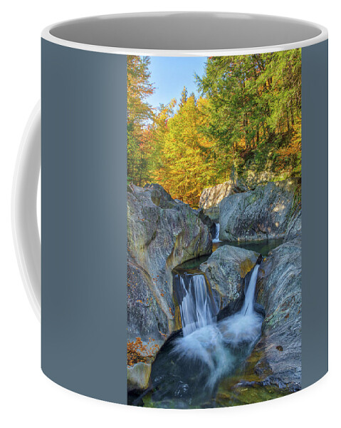 Warren Falls Coffee Mug featuring the photograph Warren Falls Vermont Route 100 by Juergen Roth