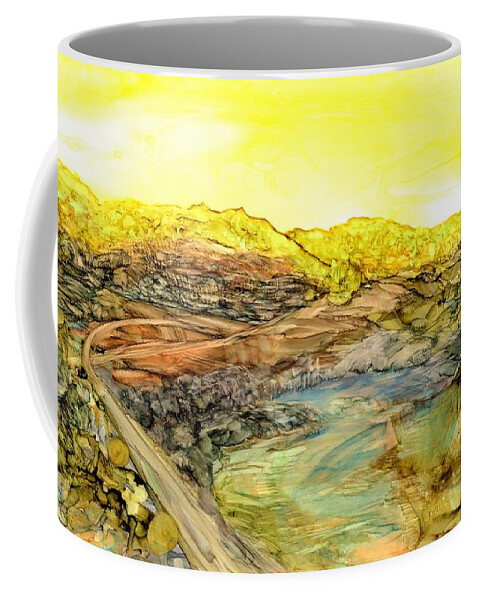 Bright Coffee Mug featuring the painting Washout by Angela Marinari