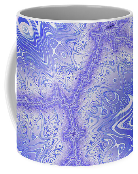 Abstract Coffee Mug featuring the digital art Water and Oil don't Mix by Manpreet Sokhi