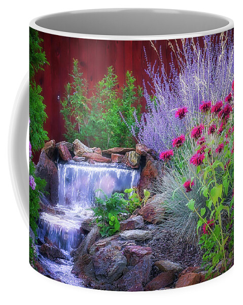 Waterfall Coffee Mug featuring the photograph Water Garden by Dan Eskelson