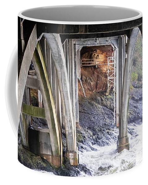 Water Coffee Mug featuring the photograph Water Under the Bridge by Catherine Avilez
