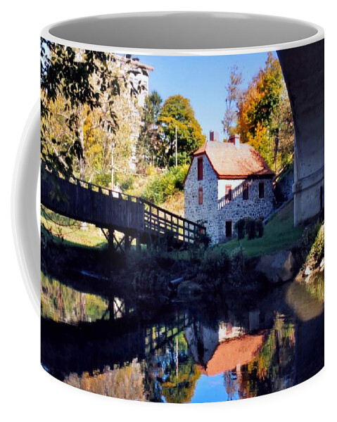 Bethlehem Coffee Mug featuring the photograph Water Under The Bridge by DJ Florek