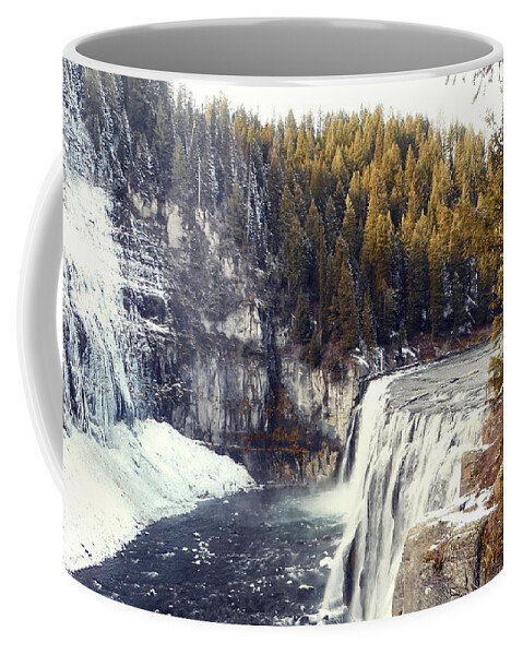 Winter Coffee Mug featuring the photograph Waterfall by Dietmar Scherf