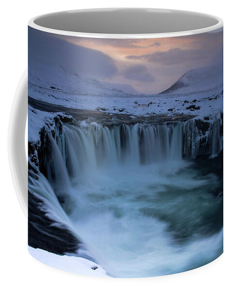 Godafoss Coffee Mug featuring the photograph North Of Eden - Godafoss Waterfall, Iceland by Earth And Spirit