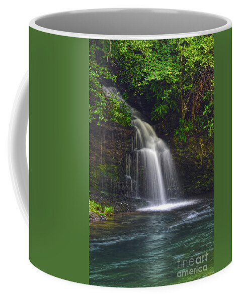 Waterfall Coffee Mug featuring the photograph Waterfall On Little River by Phil Perkins