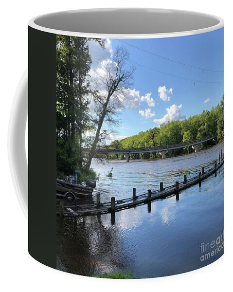 Black Water Coffee Mug featuring the photograph Waterways Junction by Catherine Wilson