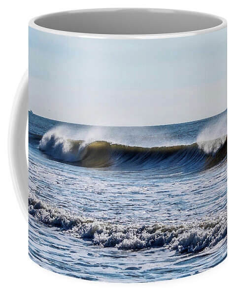 Beach Coffee Mug featuring the photograph Wave Mist Photograph by Louis Dallara