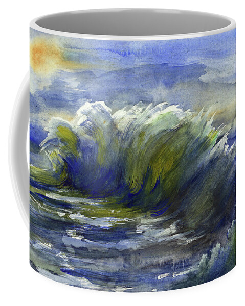 Wave Coffee Mug featuring the painting Wave Three by Randy Sprout
