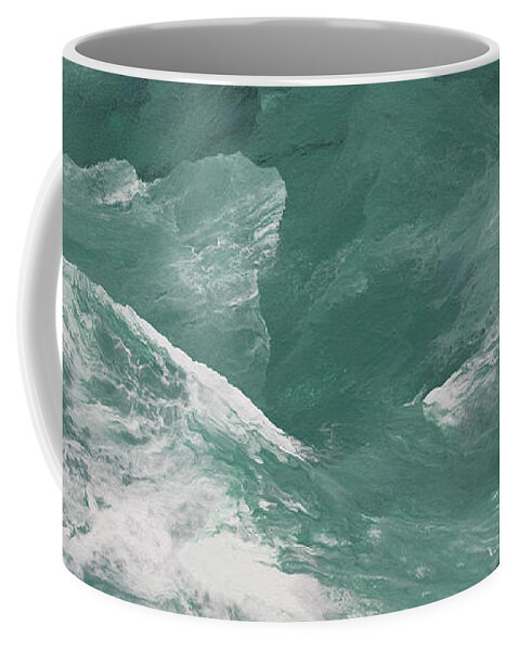 Waves Coffee Mug featuring the painting Waves and Breakers by Linda Bailey