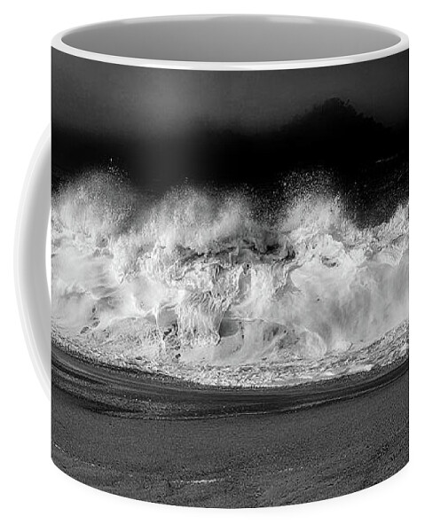 Northern Ca Coast; Santa Cruz; Waves; Storm; Northern California Coffee Mug featuring the photograph Waves by Eric Wiles