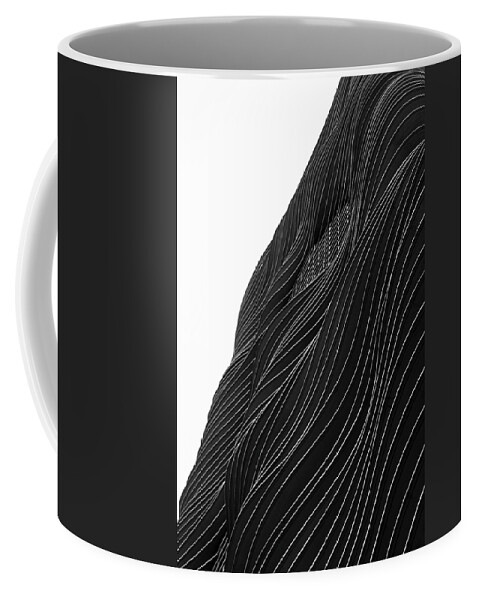 B&w Coffee Mug featuring the photograph Waves of Black and White by Christi Kraft