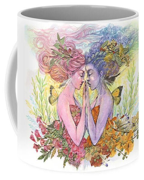Black Lives Matter Coffee Mug featuring the painting We Are by Sara Burrier