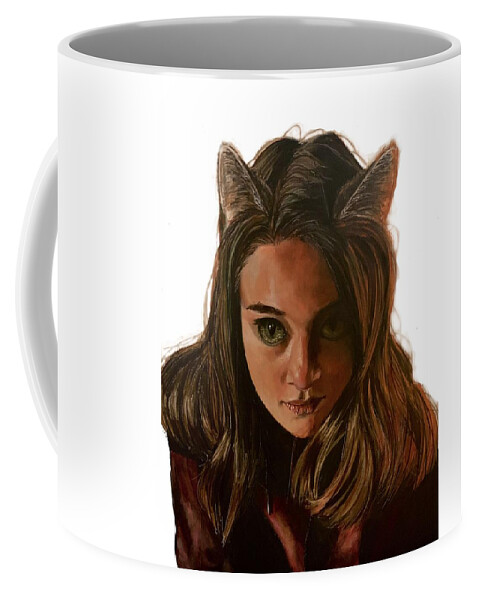 Portrait Coffee Mug featuring the painting We Only Come Out At Night by Joel Tesch
