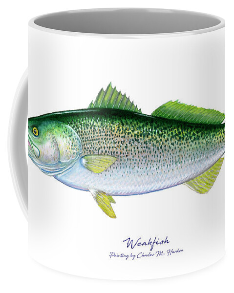 Charles Harden Coffee Mug featuring the painting Weakfish by Charles Harden