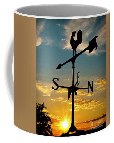 Sunset Coffee Mug featuring the photograph Weather Vane by Nick Zelinsky Jr