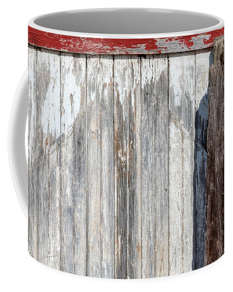 Americana Coffee Mug featuring the photograph Weathered Wood Barn Door by David Letts