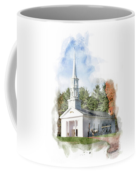 Wedding At The Chapel Coffee Mug featuring the digital art Wedding at the Chapel by Jayne Carney