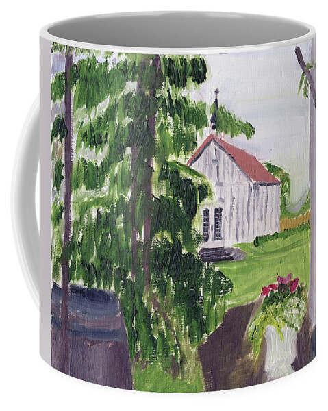 Oregon Coffee Mug featuring the painting Wedding Day Oregon 2019 by Linda Feinberg