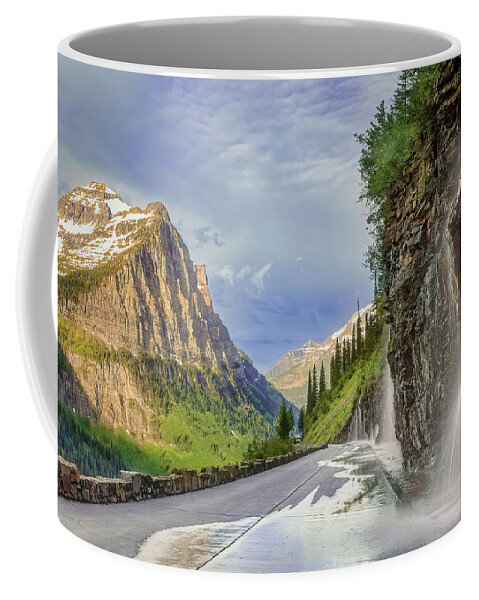 Glacier National Park Coffee Mug featuring the photograph Weeping Wall by Jack Bell