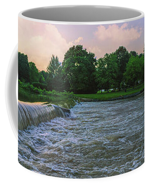 Dam Coffee Mug featuring the photograph Wehr's Dam After Hurricane Isaias by Jason Fink