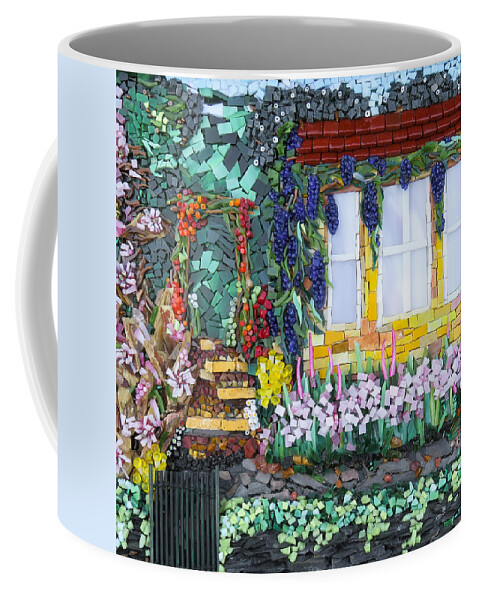 Mosaic Coffee Mug featuring the photograph Welcome in my garden by Adriana Zoon