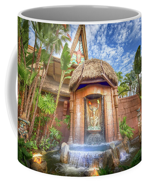 Tiki Room Coffee Mug featuring the photograph Welcome to the Tiki Room by Mark Andrew Thomas