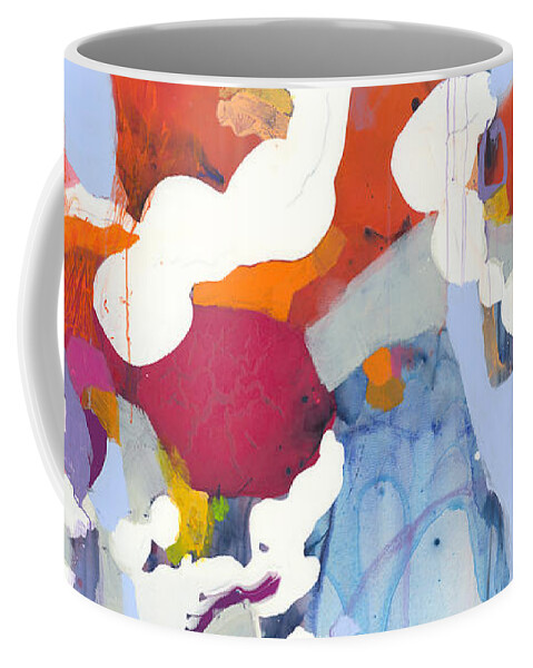 Abstract Coffee Mug featuring the painting Were Your Eyes Open? by Claire Desjardins