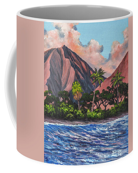 Hawaii Coffee Mug featuring the painting West Maui Sunset by Darice Machel McGuire