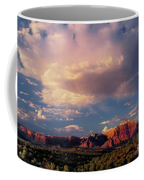 Dave Welling Coffee Mug featuring the photograph West Temple In Zion From Open Range Near Hurricane Utah by Dave Welling